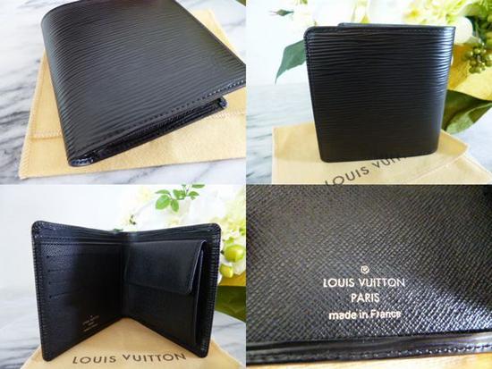 LOUIS VUITTONエピ二つ折り財布マルコ黒M63652